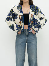 Load image into Gallery viewer, Modern x Cream Raised Knit Floral Cropped Jacket (M, L)