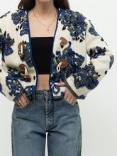 Load image into Gallery viewer, Modern x Cream Raised Knit Floral Cropped Jacket (M, L)