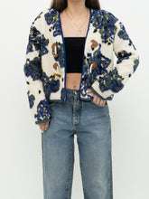 Load image into Gallery viewer, Modern x Cream Raised Knit Floral Cropped Jacket (M, L)