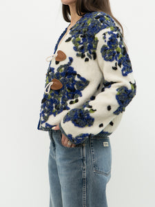 Modern x Cream Raised Knit Floral Cropped Jacket (M, L)
