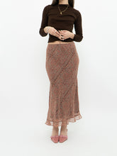 Load image into Gallery viewer, Vintage x Silk Coral, Brown Patterned Maxi Skirt (M-XL)