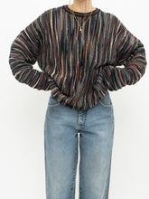Load image into Gallery viewer, Vintage x Made in Canada x TOSANI Raised Knit Black Cotton Sweater (XS-XL)