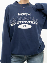 Load image into Gallery viewer, Vintage x I.B. M.A.P.L.E. Faded Navy Crewneck (XS-L)