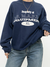 Load image into Gallery viewer, Vintage x I.B. M.A.P.L.E. Faded Navy Crewneck (XS-L)