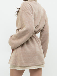7 FOR ALL MANKIND x Beige Cozy Belted Knit Sweater (XS-M)