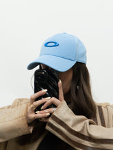 Load image into Gallery viewer, Vintage x OAKLEY Baby Blue Metal Raised Logo Hat