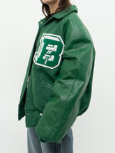 Load image into Gallery viewer, Vintage x Green &#39;B&#39; Wool Varsity Jacket (M-XL)