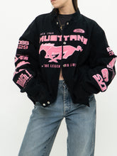 Load image into Gallery viewer, Vintage x JH DESIGNS Ford Mustang Pink, Black Racing Jacket (XS-XXL)