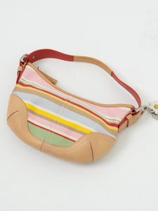 Vintage x COACH Colourful Striped Purse