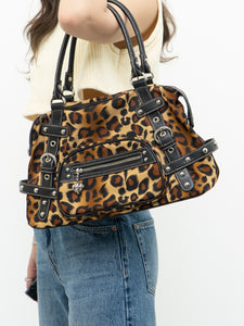 Vintage x KATHY VON ZEALAND Leopard print purse
