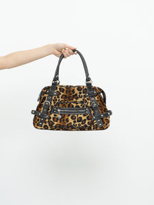 Vintage x KATHY VON ZEALAND Leopard print purse