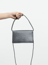 Load image into Gallery viewer, Vintage x Faux Leather Grey Snakeskin Purse