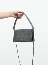 Load image into Gallery viewer, Vintage x Faux Leather Grey Snakeskin Purse