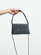 Load image into Gallery viewer, Vintage x Faux Leather Grey Snakeskin Purse