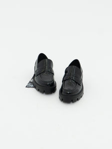 MASSIMO DUTI x Deadstock Black Faux Leather Loafers (6)