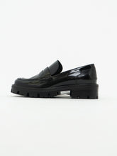 Load image into Gallery viewer, MASSIMO DUTI x Deadstock Black Faux Leather Loafers (6)