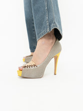 Load image into Gallery viewer, BRIAN ATWOOD x Leather Snakeskin Colour Block Stilettos (6.5, 7)