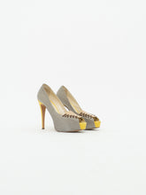 Load image into Gallery viewer, BRIAN ATWOOD x Leather Snakeskin Colour Block Stilettos (6.5, 7)