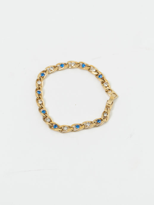 Vintage x Gold Rhinestone Chain Bracelet