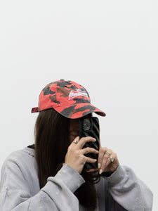 Vintage x BUDWEISER x NASCAR Red Camo Faded Hat