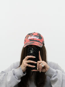 Vintage x BUDWEISER x NASCAR Red Camo Faded Hat