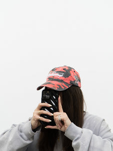 Vintage x BUDWEISER x NASCAR Red Camo Faded Hat