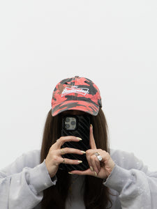 Vintage x BUDWEISER x NASCAR Red Camo Faded Hat