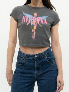 Modern x HM Nirvana Grey Cropped Tee (XS)