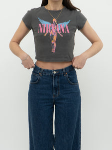 Modern x HM Nirvana Grey Cropped Tee (XS)