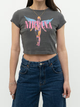 Load image into Gallery viewer, Modern x HM Nirvana Grey Cropped Tee (XS)