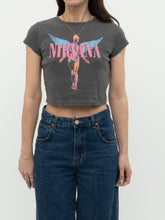 Load image into Gallery viewer, Modern x HM Nirvana Grey Cropped Tee (XS)