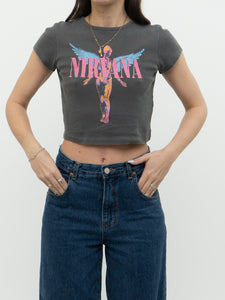 Modern x HM Nirvana Grey Cropped Tee (XS)