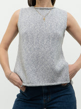 Load image into Gallery viewer, Vintage x Made in Thailand x Heathered Baby Blue Cotton Knit Tank (XS, S)