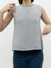 Load image into Gallery viewer, Vintage x Made in Thailand x Heathered Baby Blue Cotton Knit Tank (XS, S)