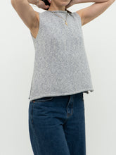 Load image into Gallery viewer, Vintage x Made in Thailand x Heathered Baby Blue Cotton Knit Tank (XS, S)