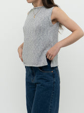 Load image into Gallery viewer, Vintage x Made in Thailand x Heathered Baby Blue Cotton Knit Tank (XS, S)