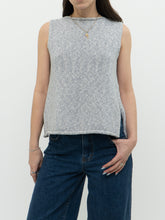 Load image into Gallery viewer, Vintage x Made in Thailand x Heathered Baby Blue Cotton Knit Tank (XS, S)