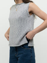 Load image into Gallery viewer, Vintage x Made in Thailand x Heathered Baby Blue Cotton Knit Tank (XS, S)