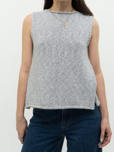 Load image into Gallery viewer, Vintage x Made in Thailand x Heathered Baby Blue Cotton Knit Tank (XS, S)