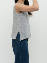 Load image into Gallery viewer, Vintage x Made in Thailand x Heathered Baby Blue Cotton Knit Tank (XS, S)