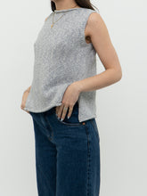 Load image into Gallery viewer, Vintage x Made in Thailand x Heathered Baby Blue Cotton Knit Tank (XS, S)