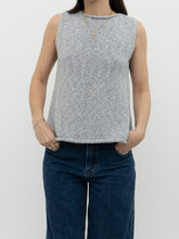 Load image into Gallery viewer, Vintage x Made in Thailand x Heathered Baby Blue Cotton Knit Tank (XS, S)