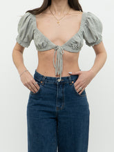 Load image into Gallery viewer, Modern x Pistachio Cropped Babydoll Top (S, M)