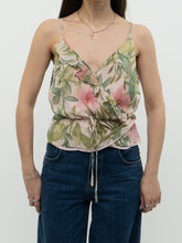 Load image into Gallery viewer, Vintage x ANN TAYLOR Pink Floral Silk Wrap Top (S, M)