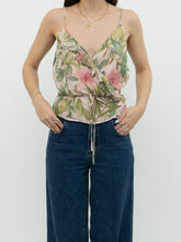 Load image into Gallery viewer, Vintage x ANN TAYLOR Pink Floral Silk Wrap Top (S, M)