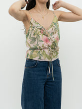 Load image into Gallery viewer, Vintage x ANN TAYLOR Pink Floral Silk Wrap Top (S, M)