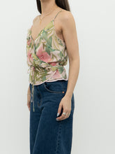 Load image into Gallery viewer, Vintage x ANN TAYLOR Pink Floral Silk Wrap Top (S, M)