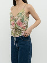 Load image into Gallery viewer, Vintage x ANN TAYLOR Pink Floral Silk Wrap Top (S, M)