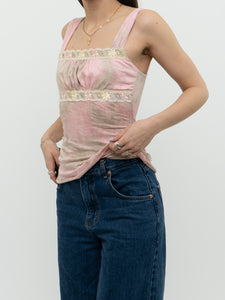 Vintage x Pale Pink Etheral Tank (XS, S)