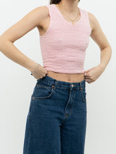 Load image into Gallery viewer, Vintage x Baby Pink Stretchy Cropped Tank (XS, S)
